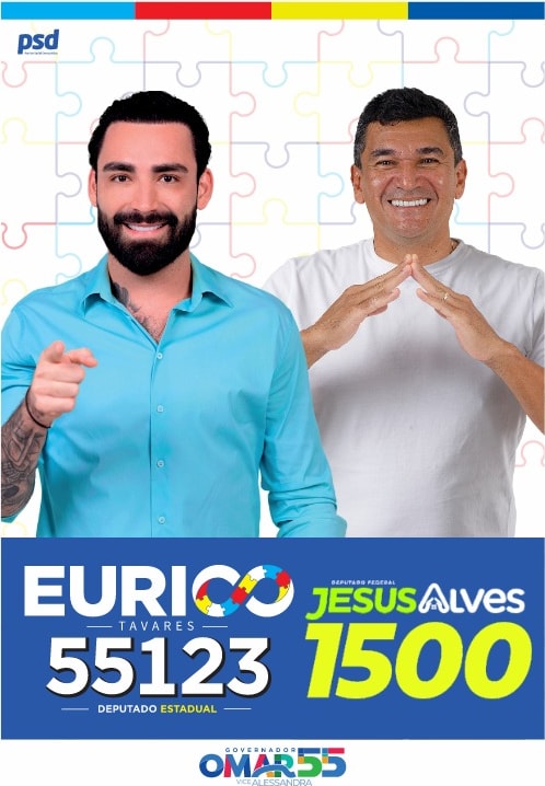 Eurico Tavares 55123, Deputado Estadual, ao lado de Jesus Alves, Deputado Federal